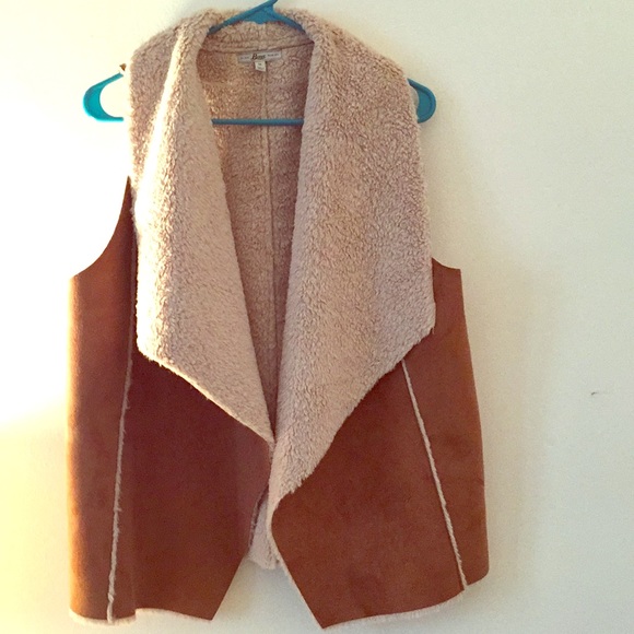 Bass Jackets & Blazers - Fur and faux leather vest